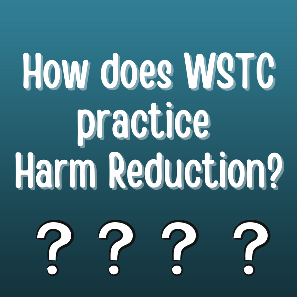 Slide Two:
How does WSTC practice Harm Reduction?