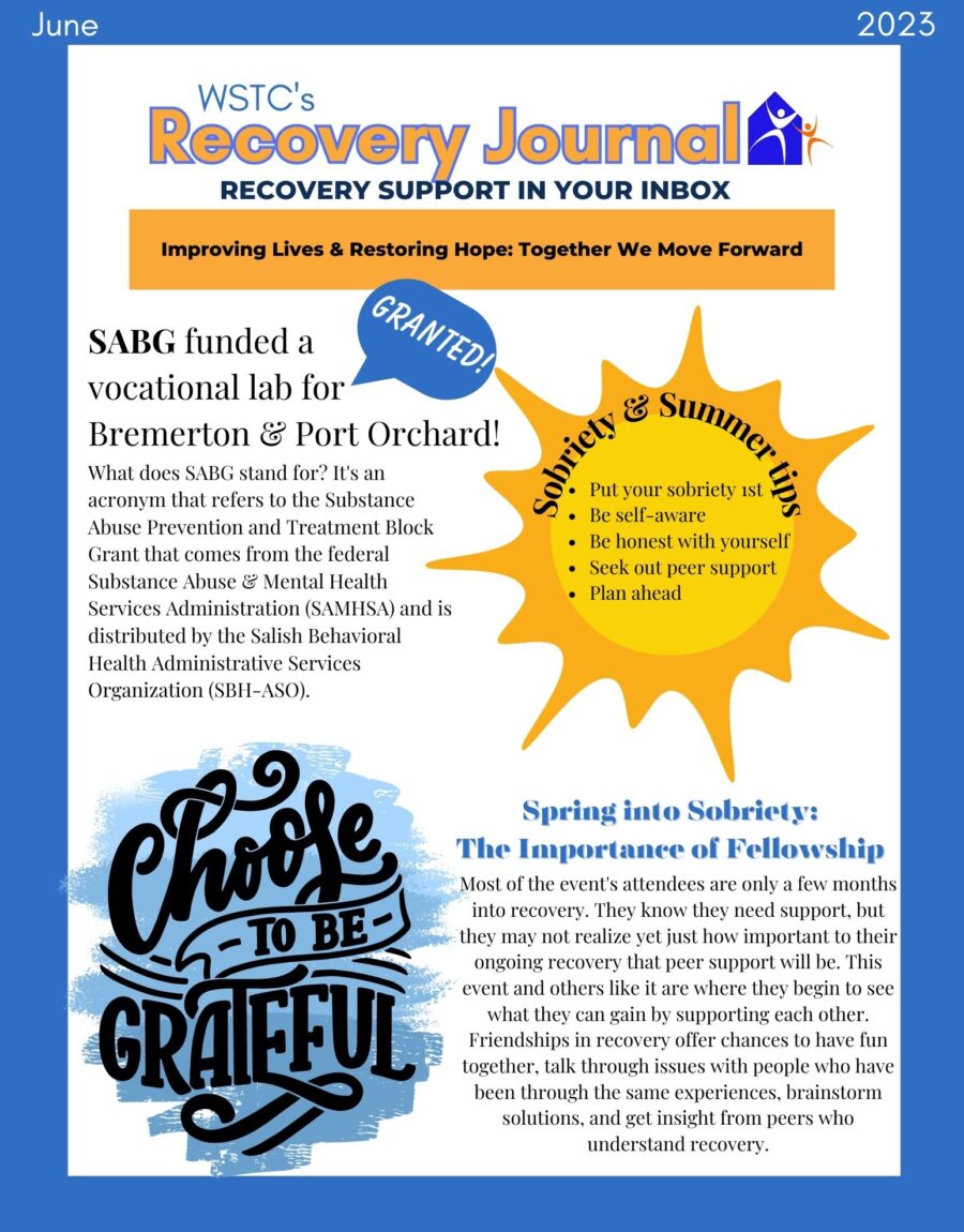 First page of June 2023 Recovery Journal Newsletter