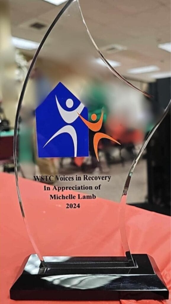 Michelle Lamb's Voice in Recovery award